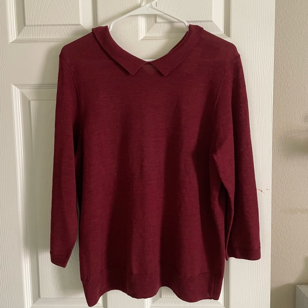 Merino Wool sweater with collar